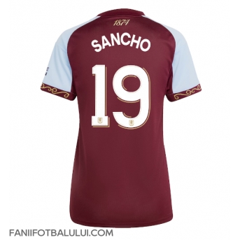 Aston Villa Jadon Sancho #19 Tricou Fotbal Replică 2025-26 Femei Acasa